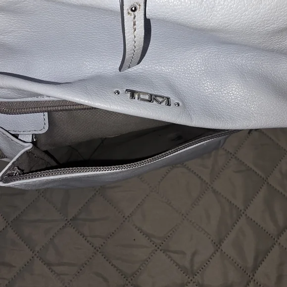 Tumi Daniella Baby Blue Leather Voyager Backpack. - Picture 4 of 5